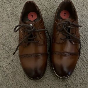 Toddler Brown Oxford dress shoes